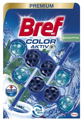 Bref Blue Aktiv 2x50g Eukaypt kuličky Bref Blue Aktiv 2x50g Eukaypt kuličky - Drogerie Koupelna a WC Vonné závěsky